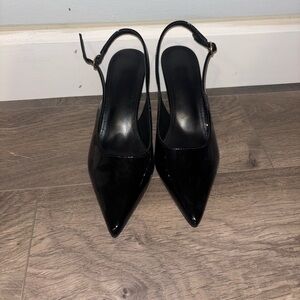Elegant Black Slingback Heels